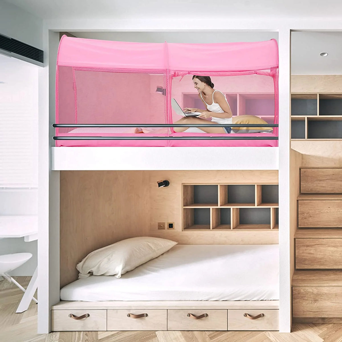 Pink Full Size Bed Mosquito Net A71980