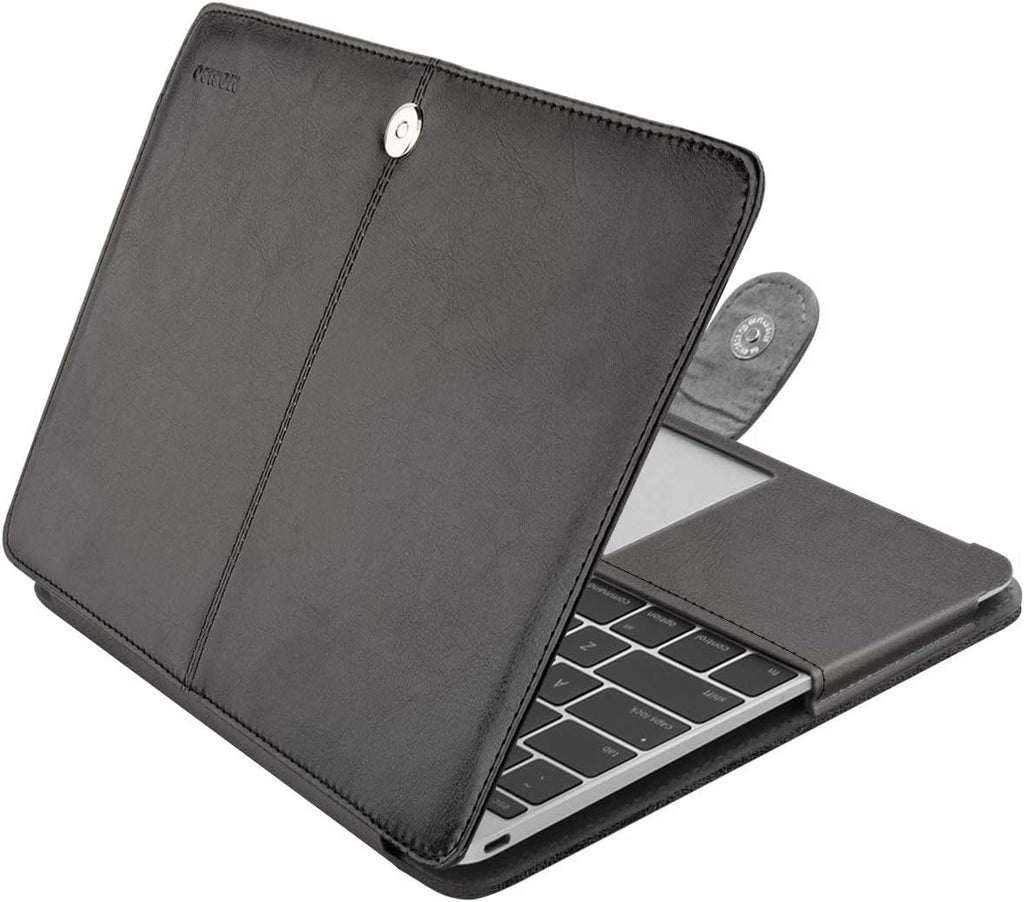 Brown PU Leather Book Folio Case for MacBook 12 inch A1534 X396908