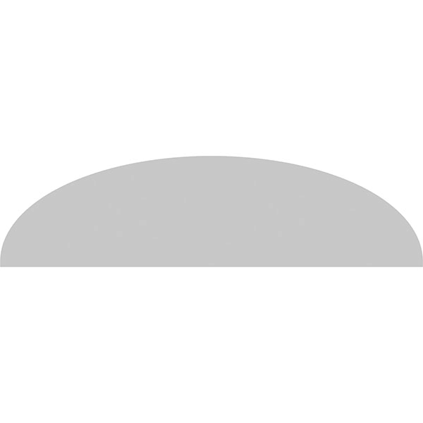 76x22W x 20x22H x 2x22P Elliptical Sunburst PVC Pediment E737001
