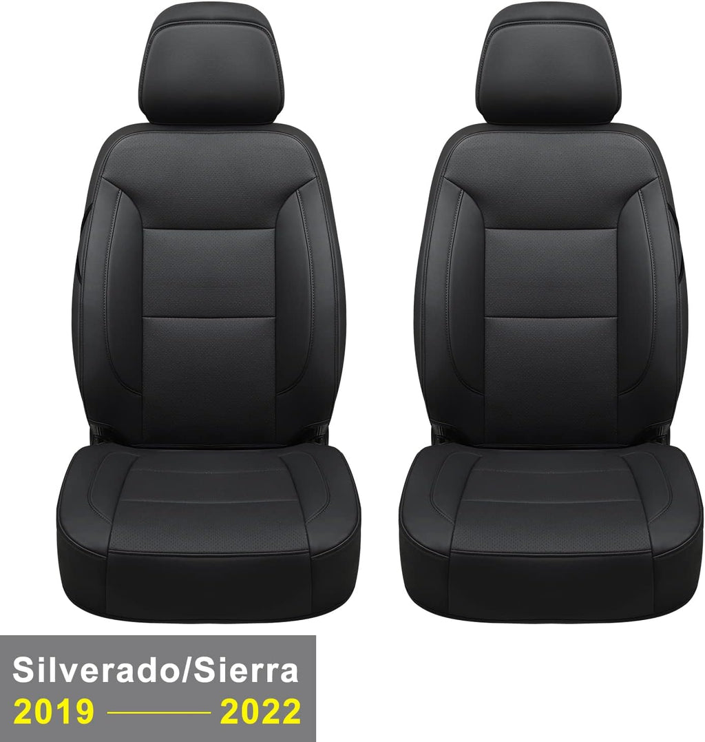 Custom Fit Seat Covers for Chevy Silverado Sierra 1500 Crew Cab (Black) D9902