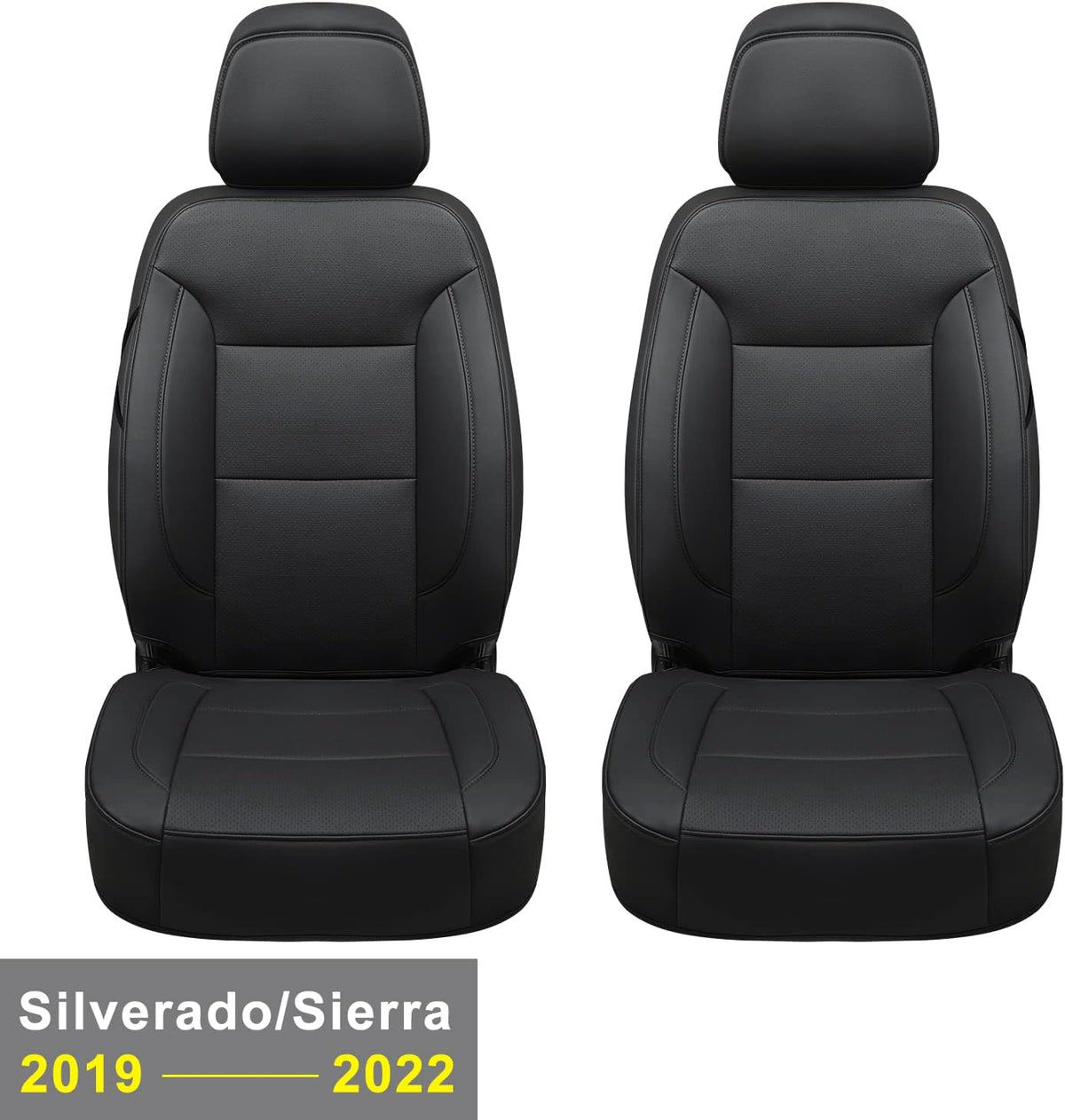 Custom Fit Seat Covers for Chevy Silverado Sierra 1500 Crew Cab (Black) D9902