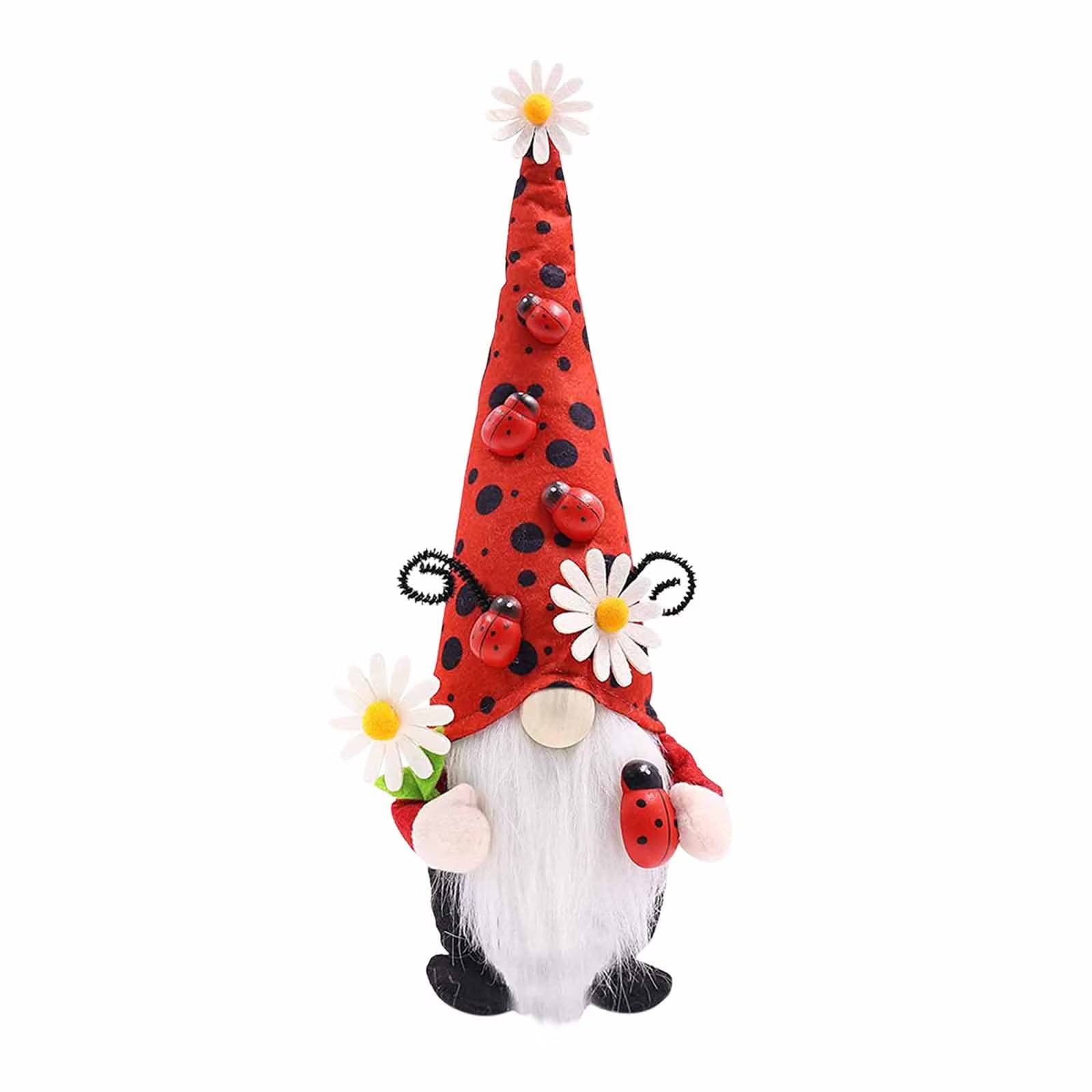 Faceless Doll Hat with ladybug and little daisy M307