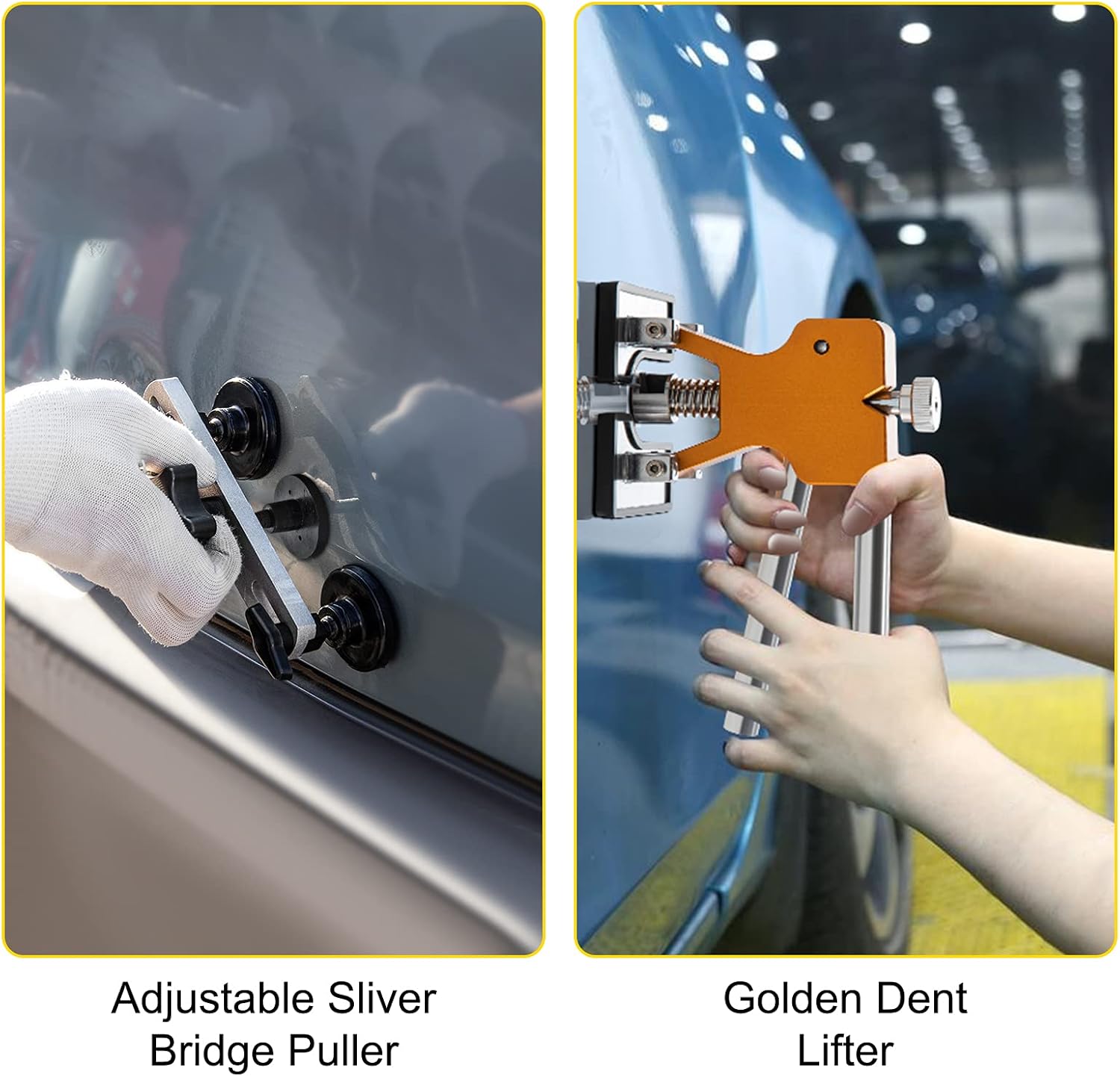 74 PCS Paintless Dent Repair Kit with LED Baffle Board J865484