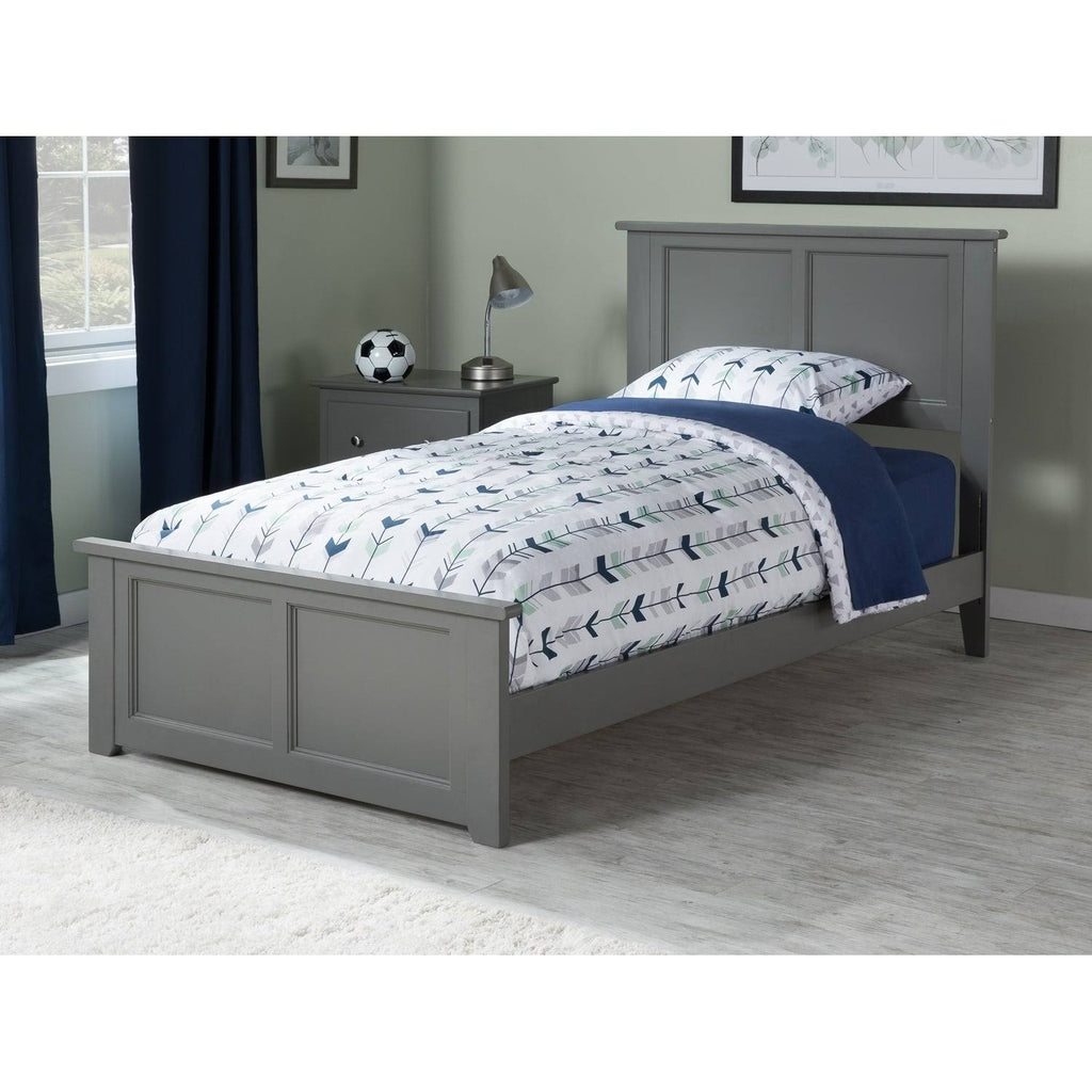 Twin Traditional Bed with Foot Board in Atlantic Grey D60596