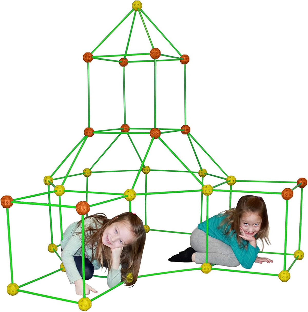 154 PCs Fort Building Kit with Glow in The Dark Sticks R905147