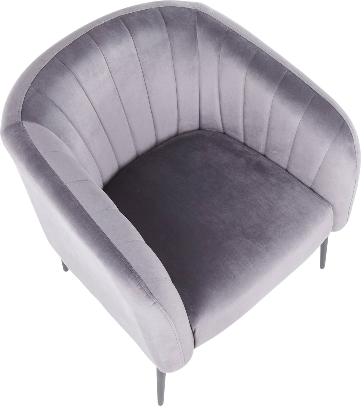 Black Metal Grey Velvet Accent Chair Y9135