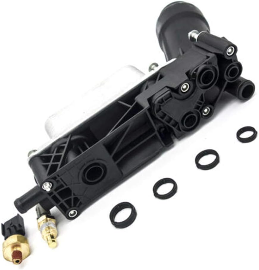 Engine Oil Filter Cooler Housing Assembly Complete Kit Compatible with 3.6L R360