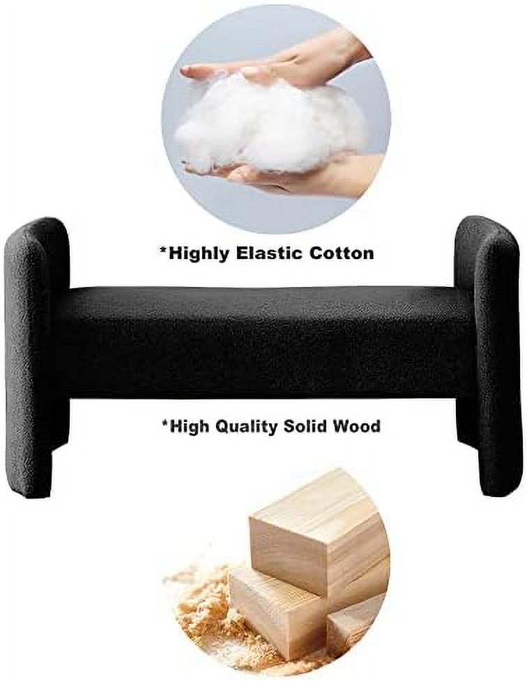 Black Velvet Ottoman Bench O765368