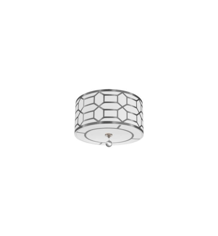 3-Light Flush-Mount, Black/White H5289