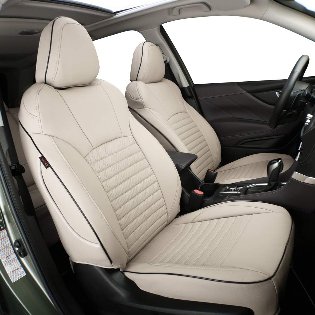 Custom Fit Full Set Car Seat Covers Leatherette Black V856