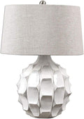 White Scalloped Lamp X1358