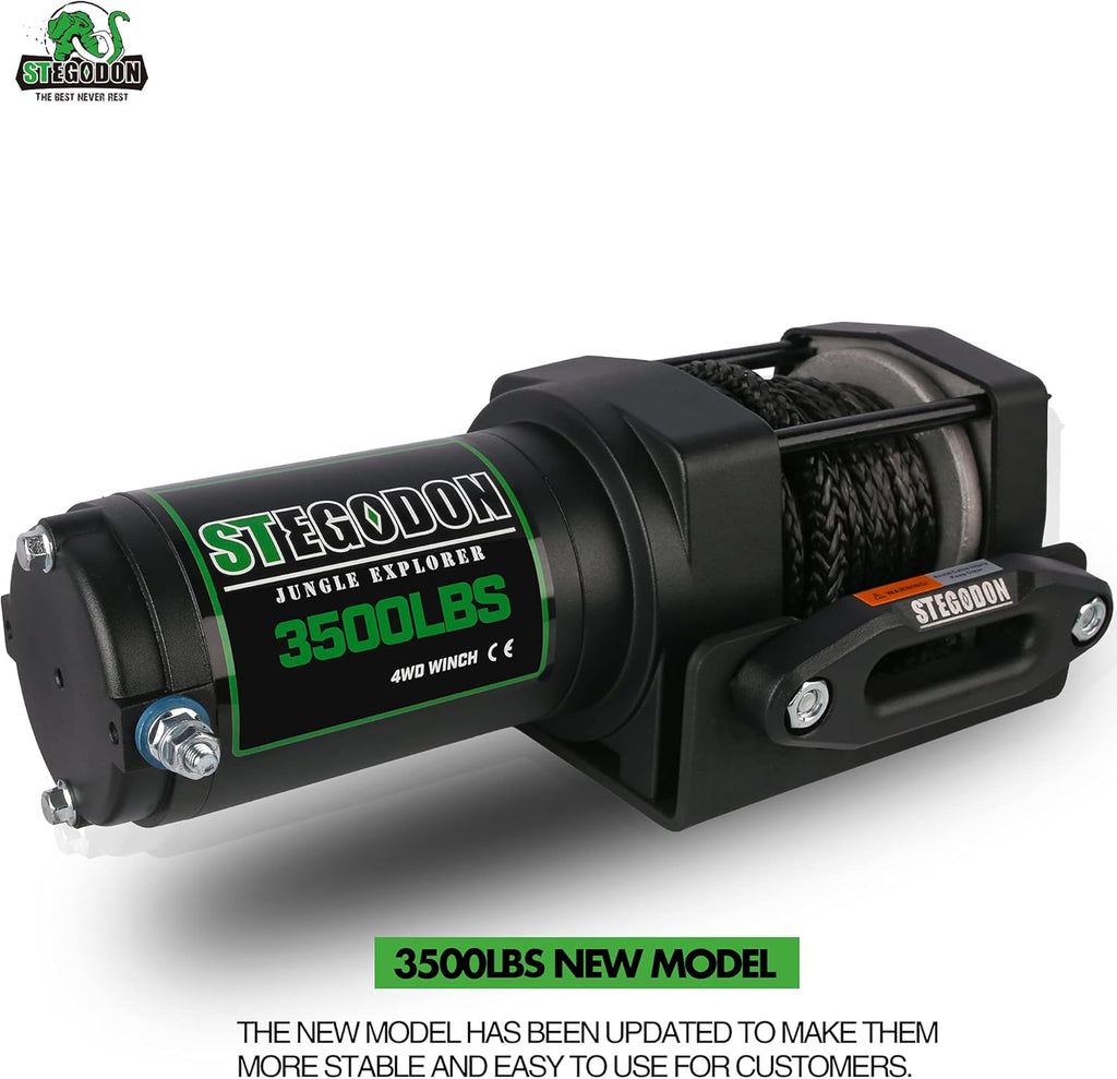 3500 lb. Load Capacity 12V Synthetic Rope Electric Winch with Wireless Remote Z58334