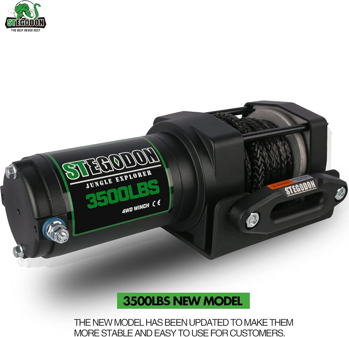 3500 lb. Load Capacity 12V Synthetic Rope Electric Winch with Wireless Remote Z58334