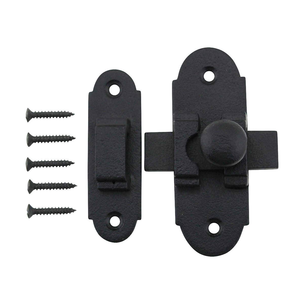 Black Iron Cabinet Latch 3 1/4 inch x 1 1/4 inch Pack of 8 K443