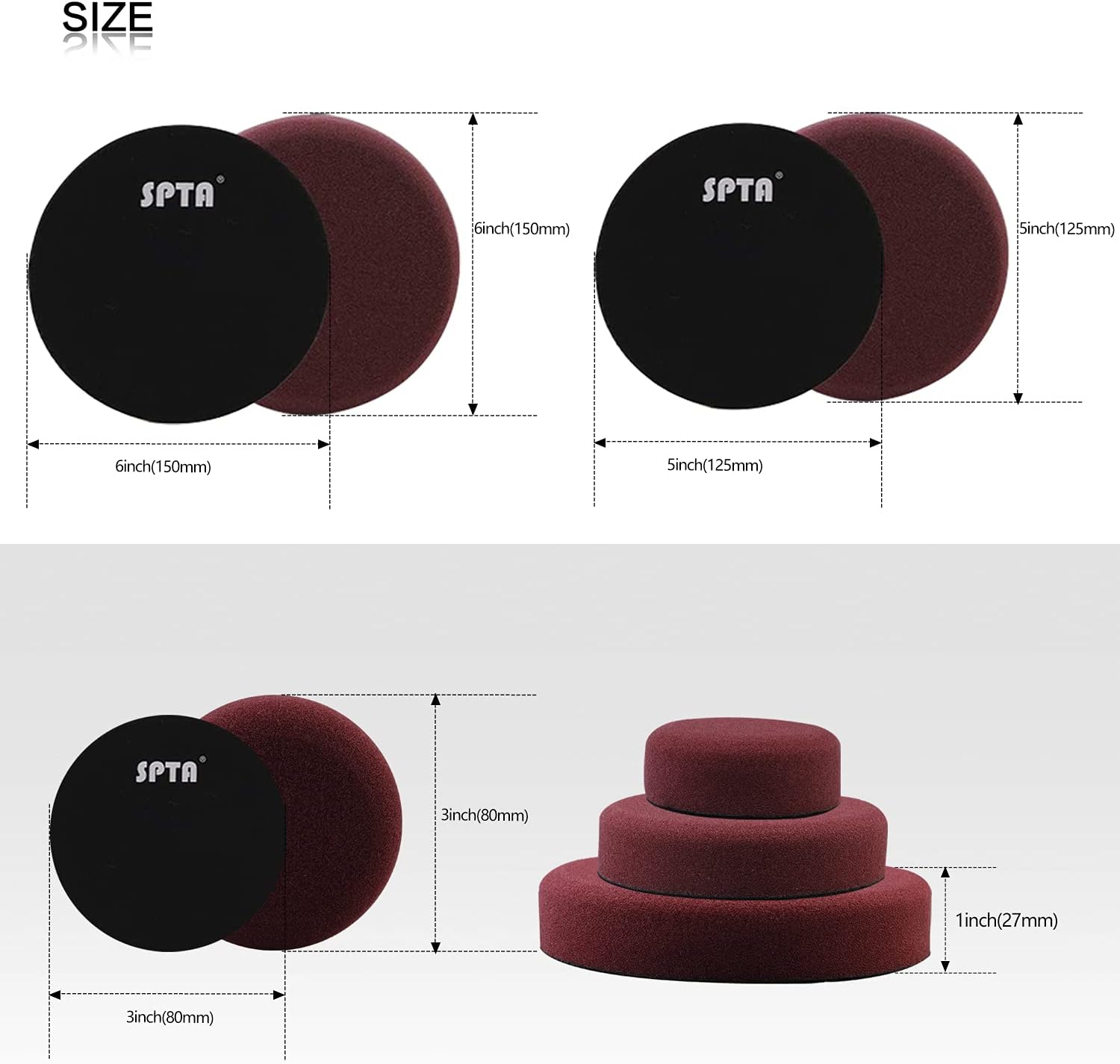 7 Inch 180mm Rotary Polisher & Polishing Pads Set E73275