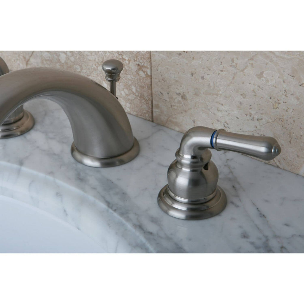 Polished Chrome Polished Brass Widespread Bathroom Faucet B1680