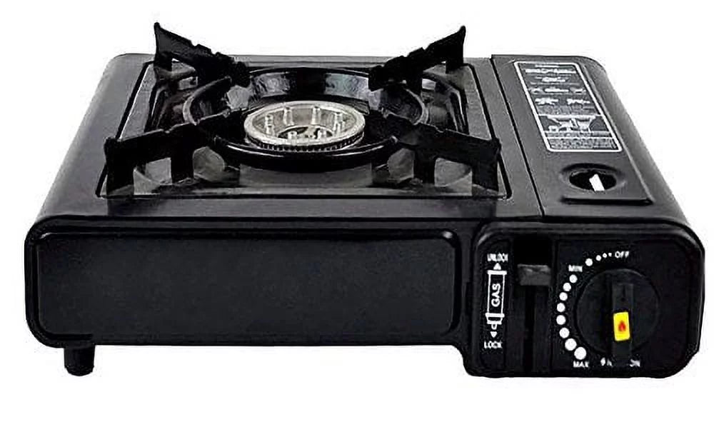Portable Outdoor Butane Gas Stove with Stainless Steel Body and Carrying Case S92606