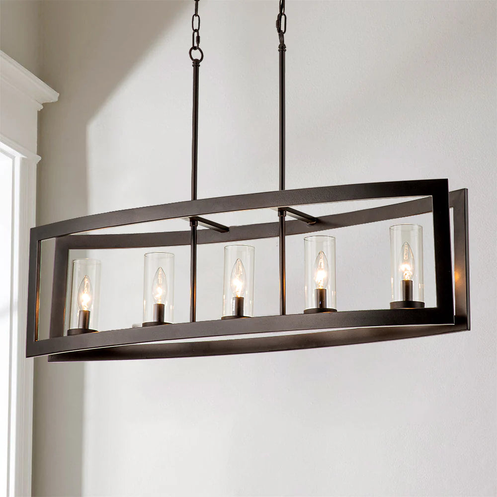Bronze 5-Light Kitchen Island Pendant D81330