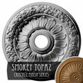 24x22OD x 4x22ID x 1 1/2x22P Ceiling Medallion, Hand-Painted Smokey Topaz Crackle H160750