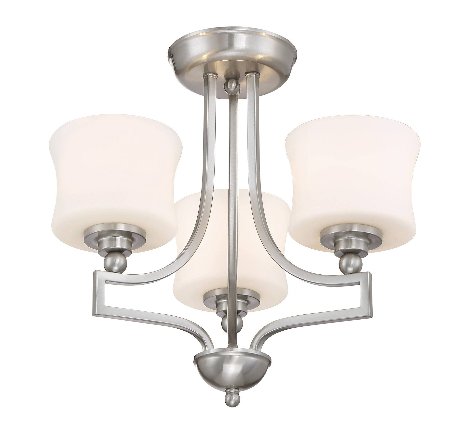 Satin Nickel 3 Light Semi Flush C322