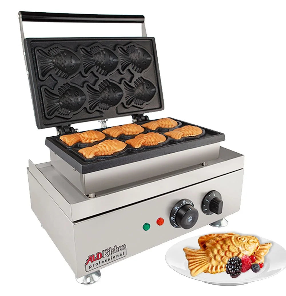 Fish Shaped Waffle Machine, Stainless Steel Nonstick Taiyaki Maker R26564