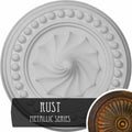 15 3/4 inch x 2 inch Shell Ceiling Medallion, Hand-Painted Rust E699137