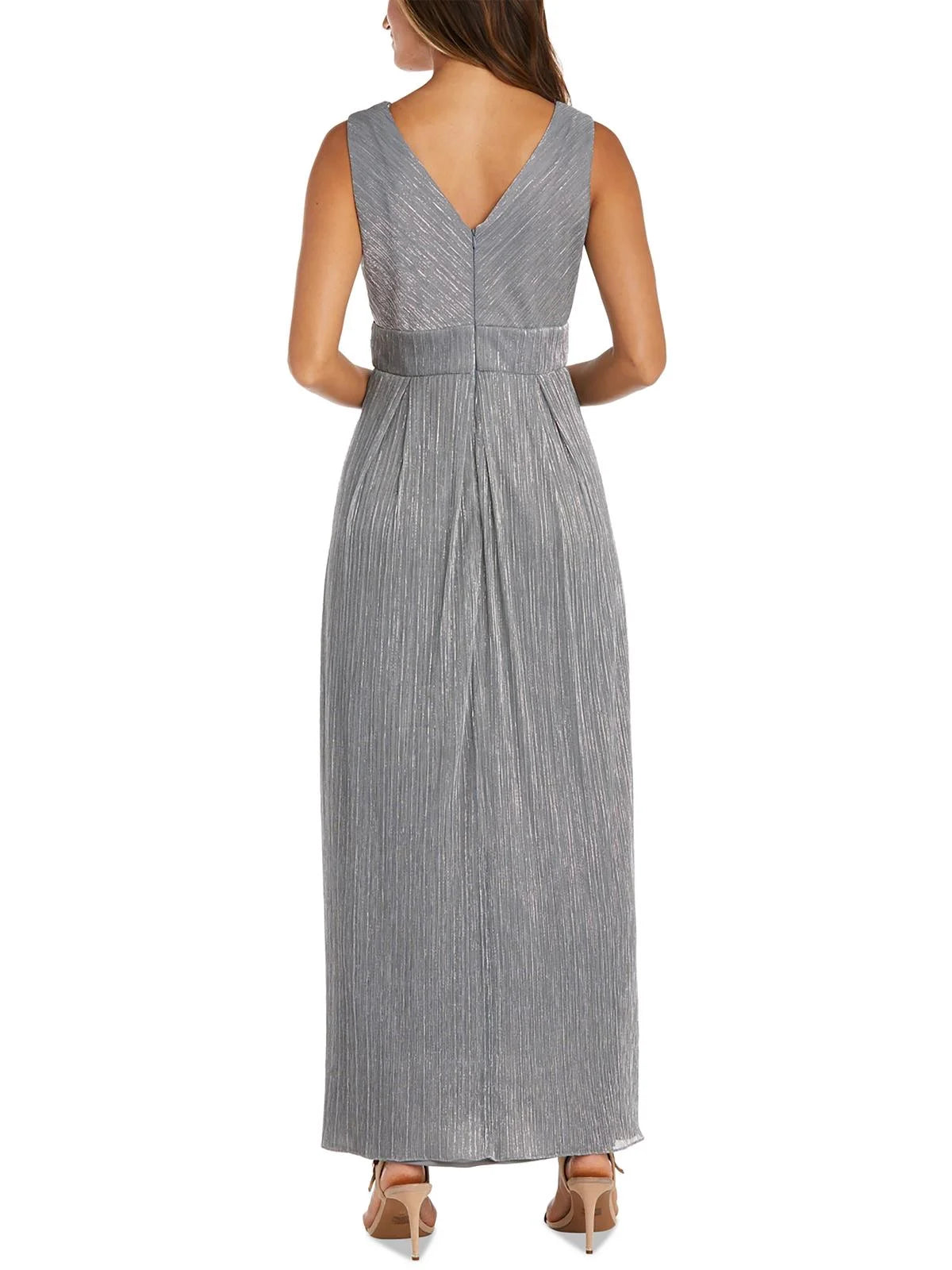 Embellished Pleated Evening Dress H2588