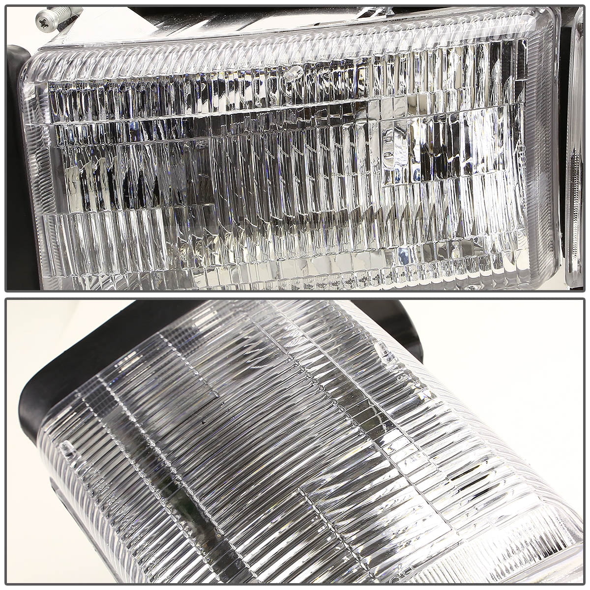 OE Style Chrome Housing Clear Corner Headlamp 4Pcs T246