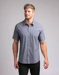 Heather Blue Nights Button Up Shirt, Size Small J154