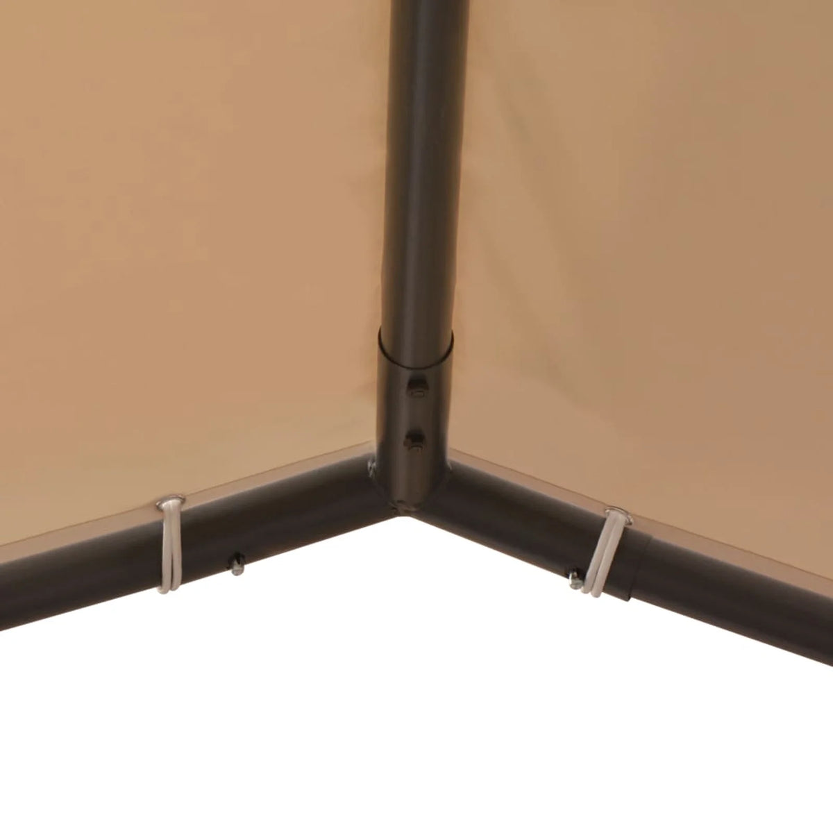 Beige Steel Gazebo Tent Canopy D165