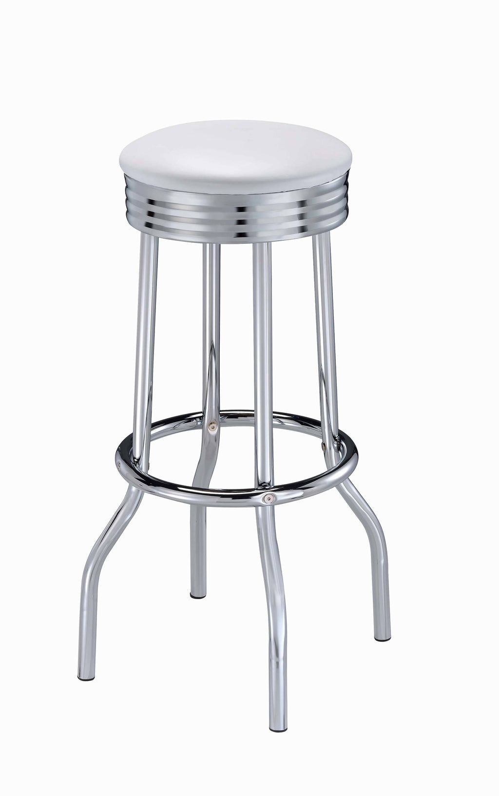 White Bar Stool Set of 2 K2429