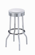 White Bar Stool Set of 2 K2429