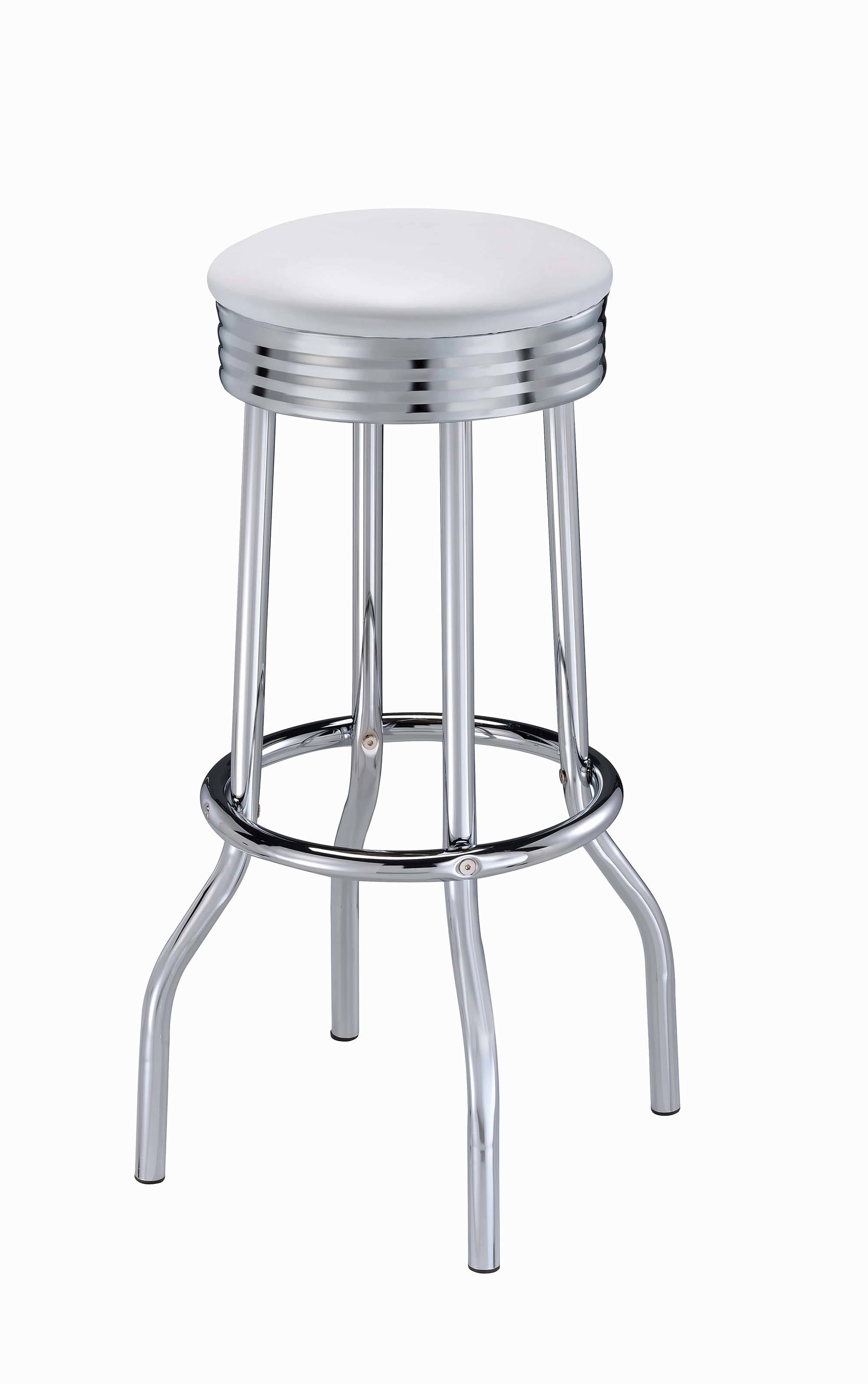 White Bar Stool Set of 2 K2429