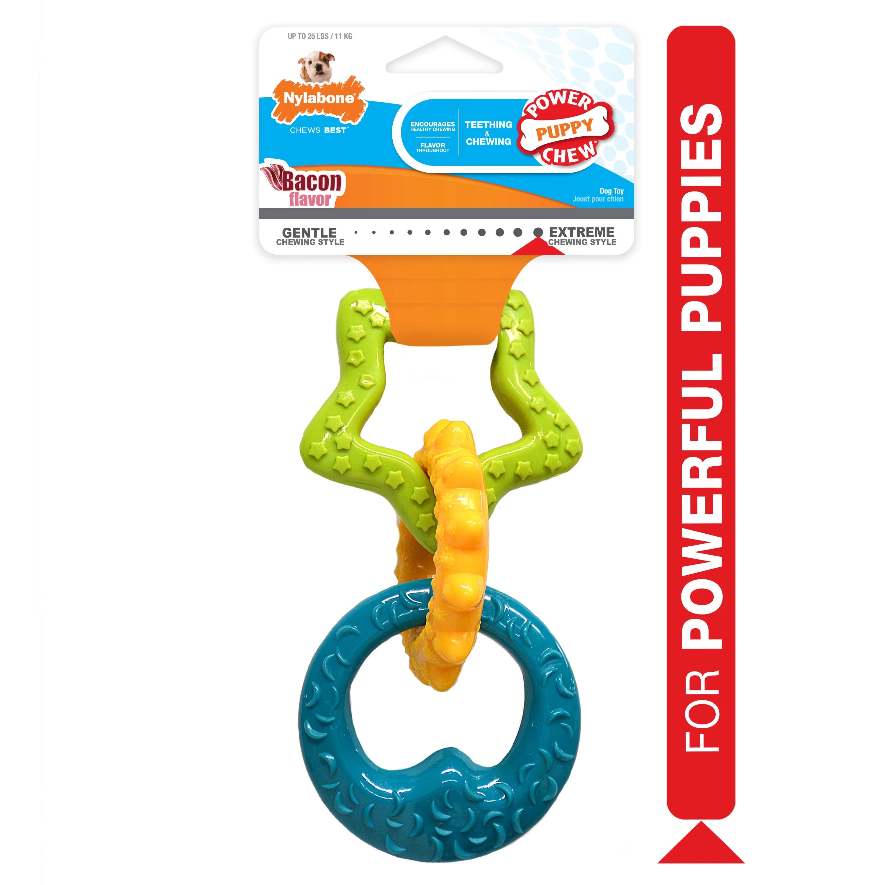 Bacon Teething Toy Rings for Dogs (1 Count) E508