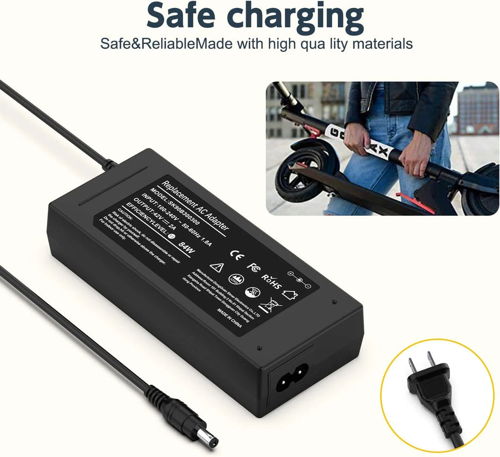 42V Charger for Swagtron Swagcycle EB Series Electric Bike V126592