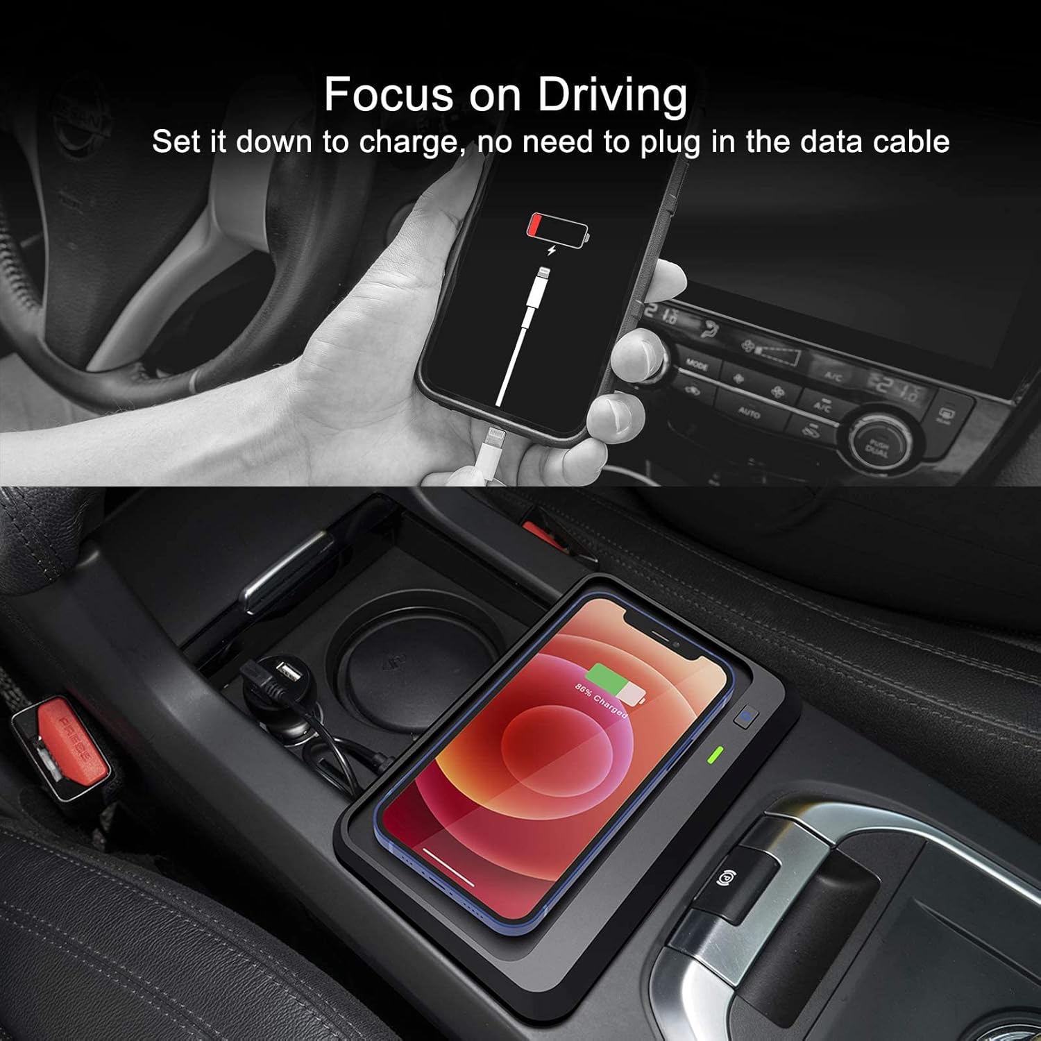 Wireless Charger for Land Rover Discovery Sport 2015 2016 2017 2018 2019, OEM Style Wireless Phone Charging Pad, Pack of 2 Z4246