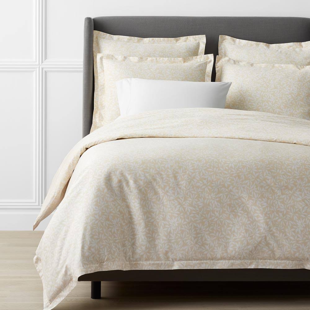 Pale Yellow Oversized Queen Sateen Duvet Cover C857