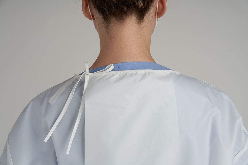 White Washable Reusable Isolation Gowns (Large) Q772358