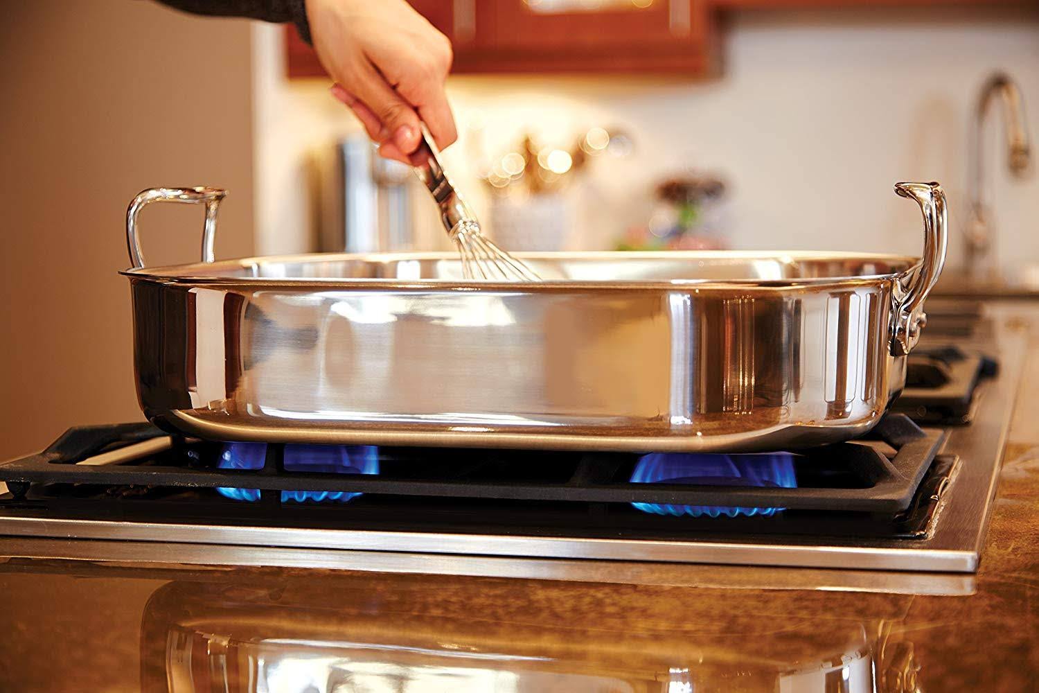 Large Stainless Steel Roaster with Rack N92105