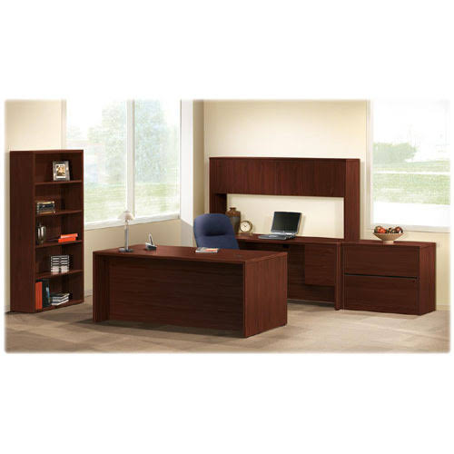 Mahogany 3/4-Height Right Pedestal Credenza Y751