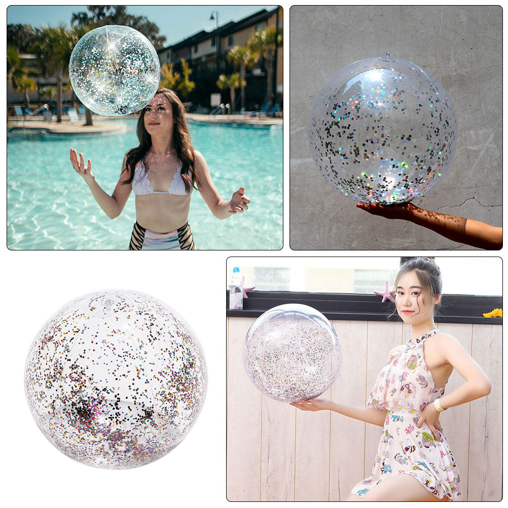 Inflatable Transparent PVC Beach Ball Water Toy H389