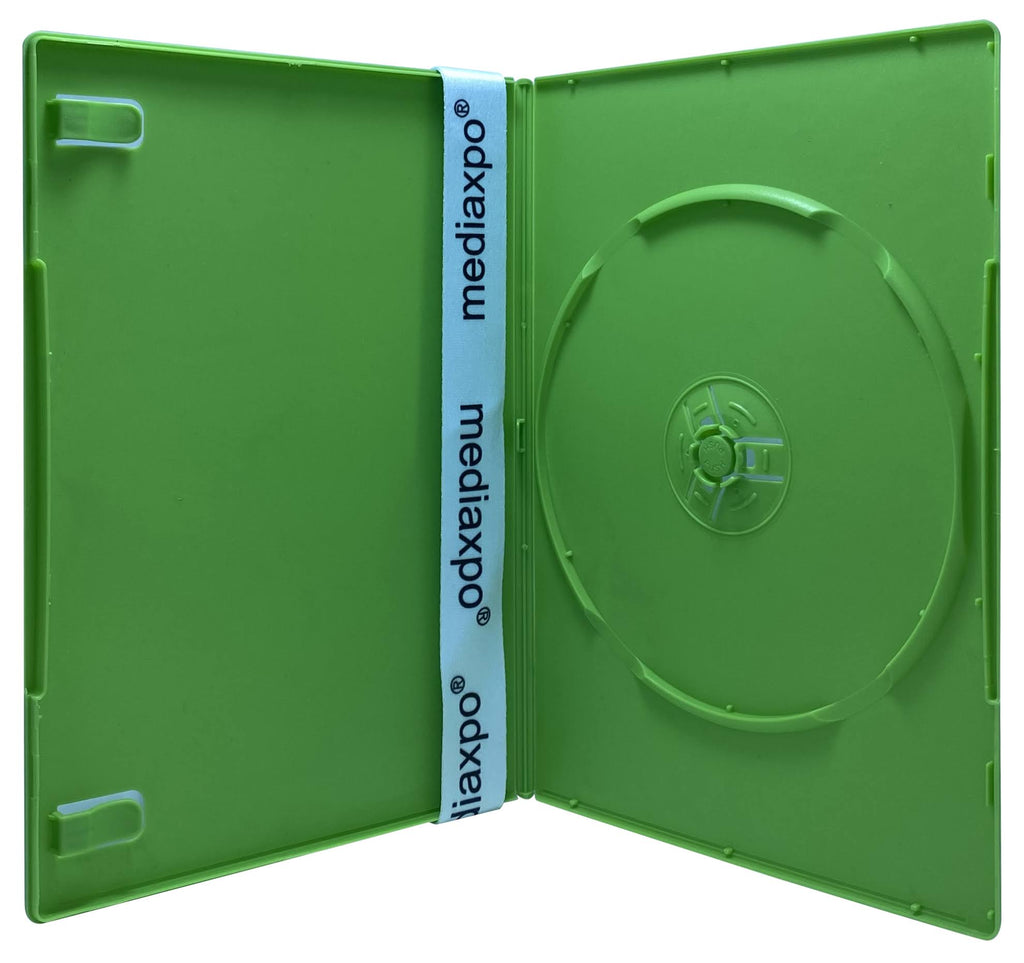 200 Slim Solid Green Single DVD Cases 7mm A8827