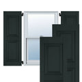 Dark Green Western Red Cedar Raised Panel Shutters Pair I5036