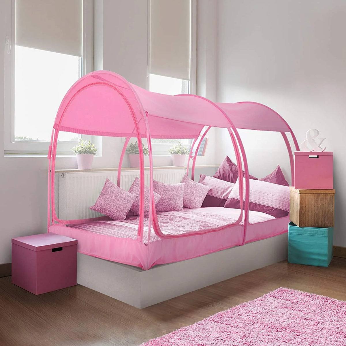 Pink Full Size Bed Mosquito Net A71980