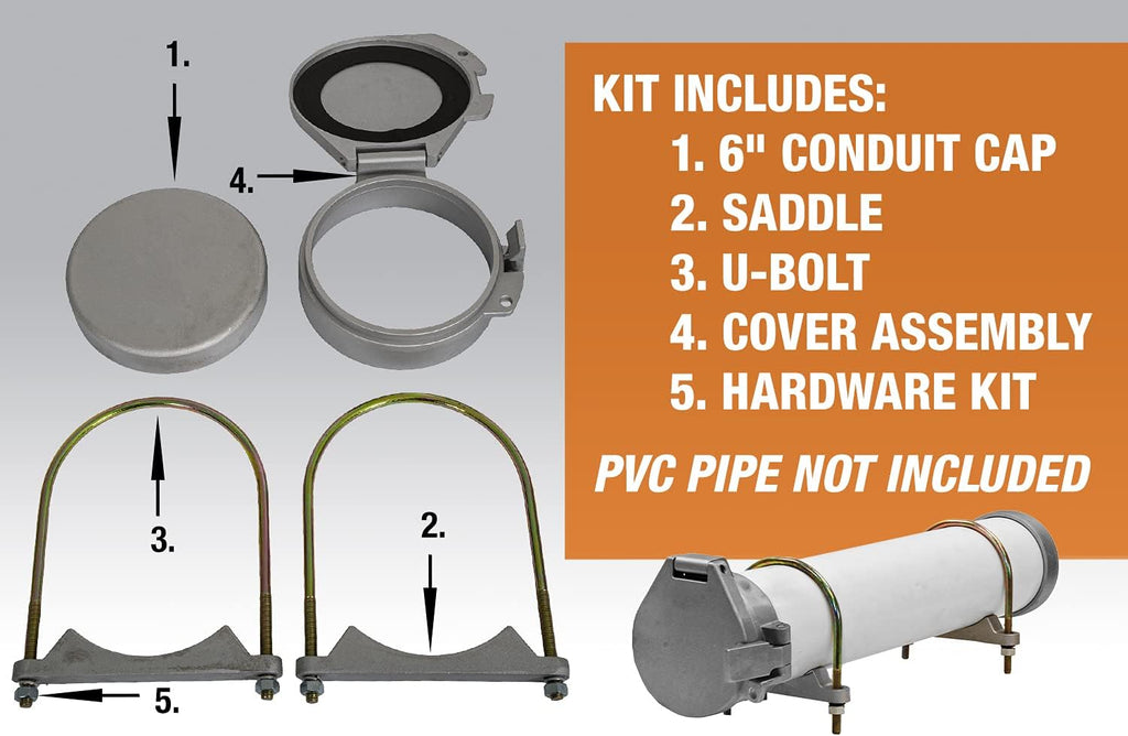6 Inch Diameter White PVC Conduit Carrier Kit C2952