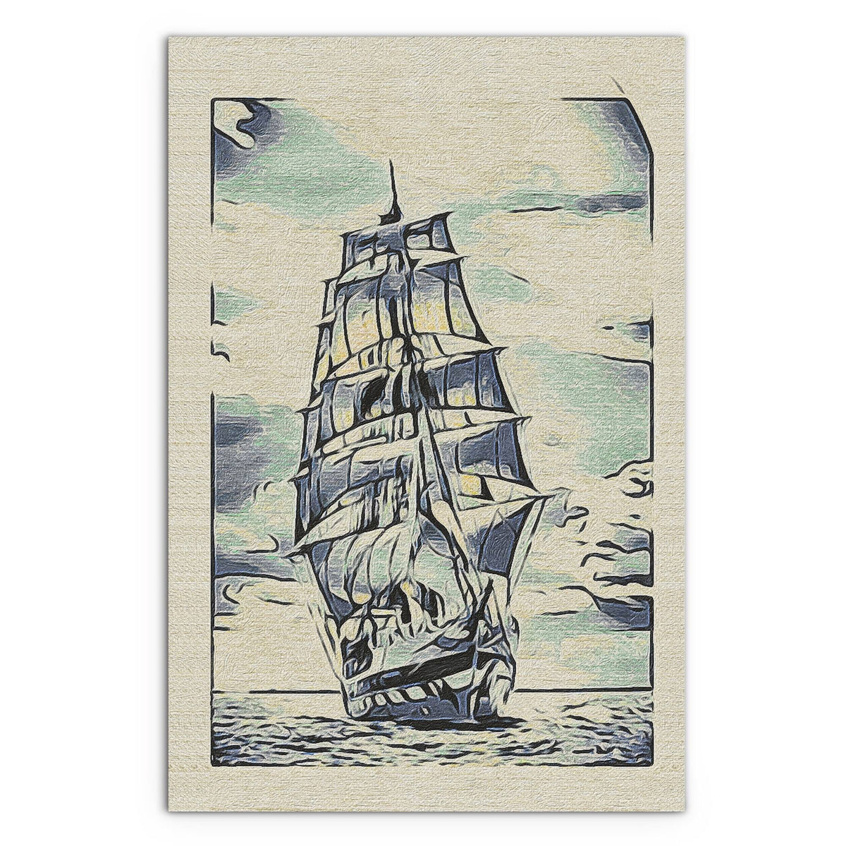 Multi-Color Stretched Canvas D209