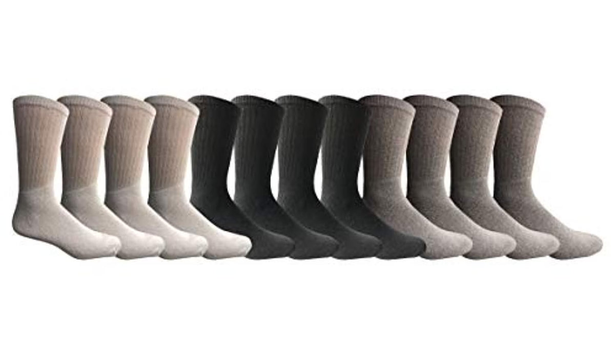24 Pairs White Athletic Crew Socks K552859
