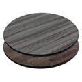 36x22 Round Gray / Brown Laminate Table Top D7220