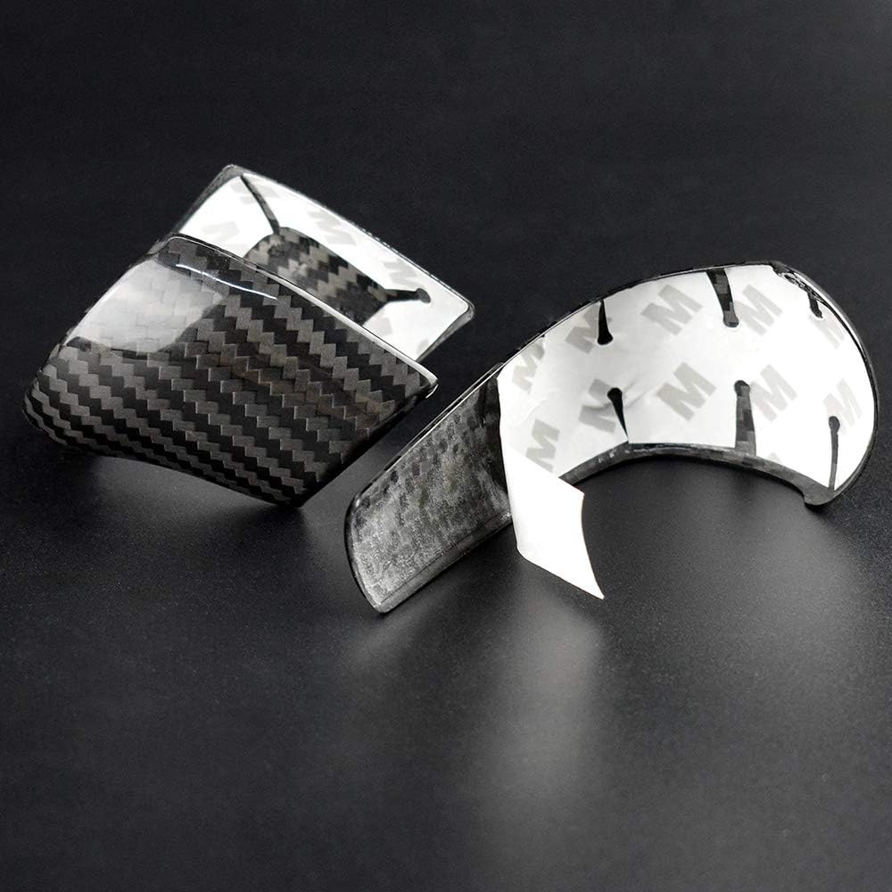 2pcs Carbon Fiber Car Gear Shift Knob Cover Handle Sticker Interior Trim Z567