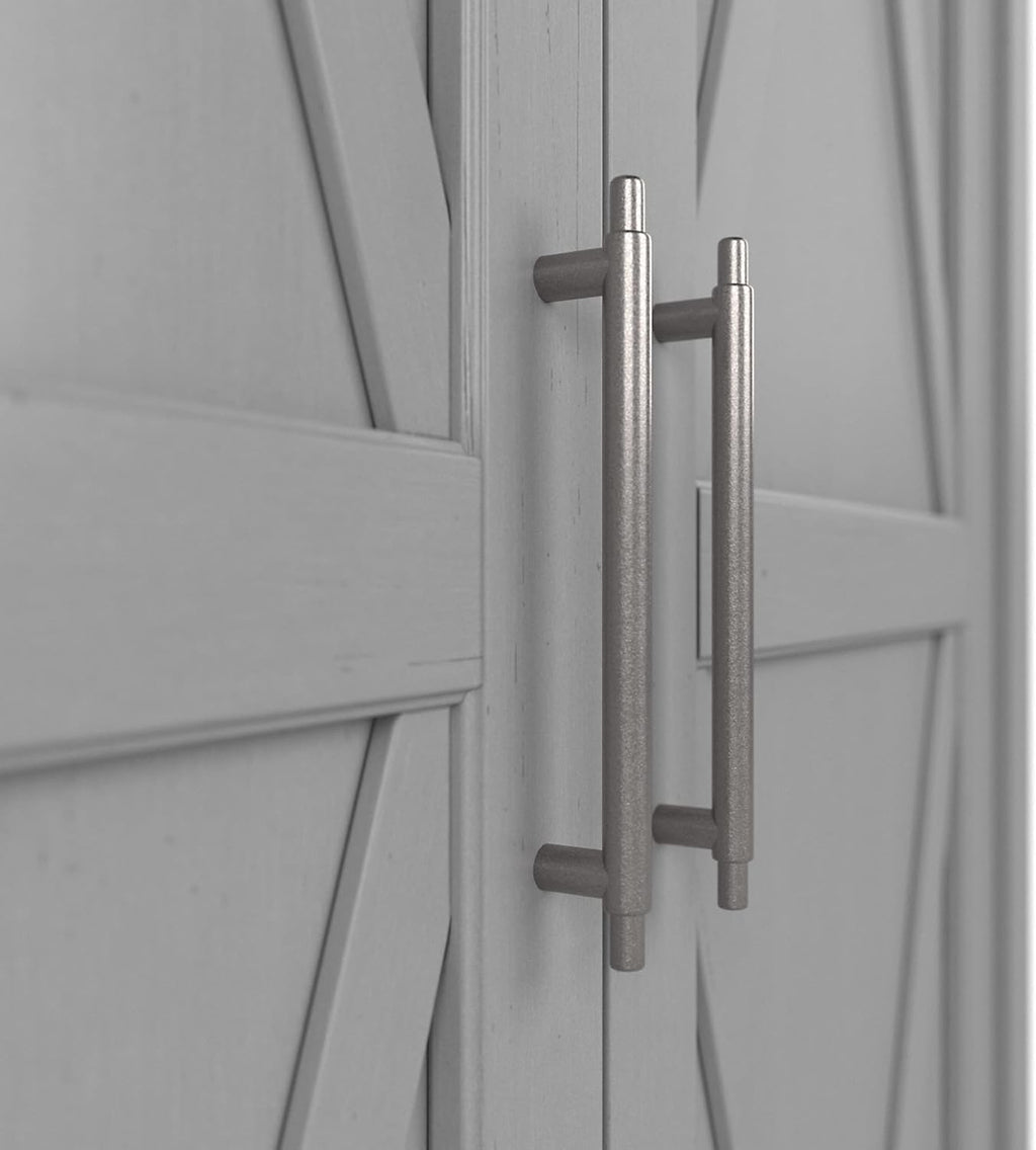 Tall Storage Cabinet with Doors, Cape Cod Gray N7095